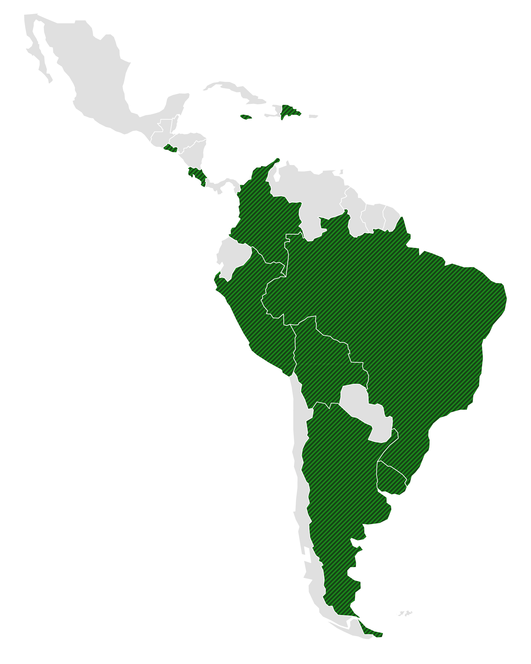 Countries covered in the Environmental Governance in Latin America study